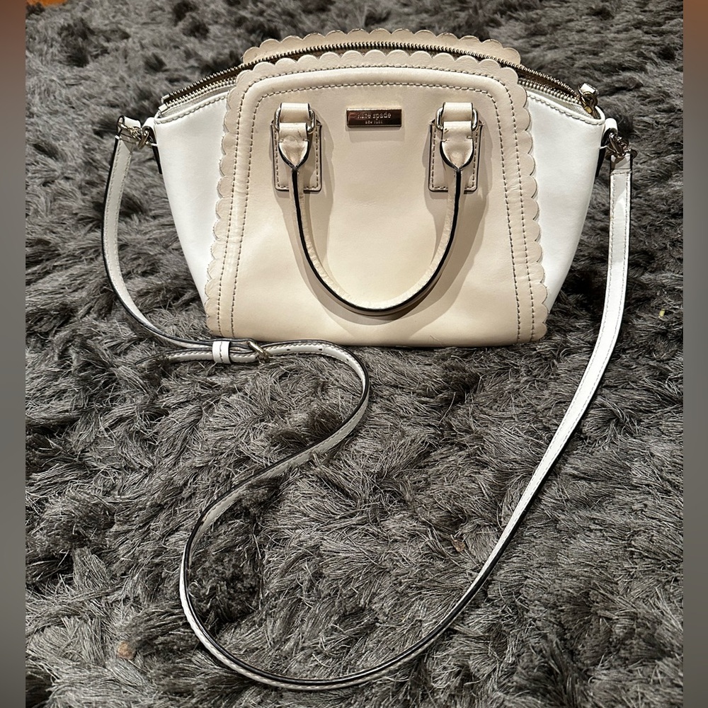 Kate Spade Leather Lilac Road Small Marguerite Satchel Crossbody Bag